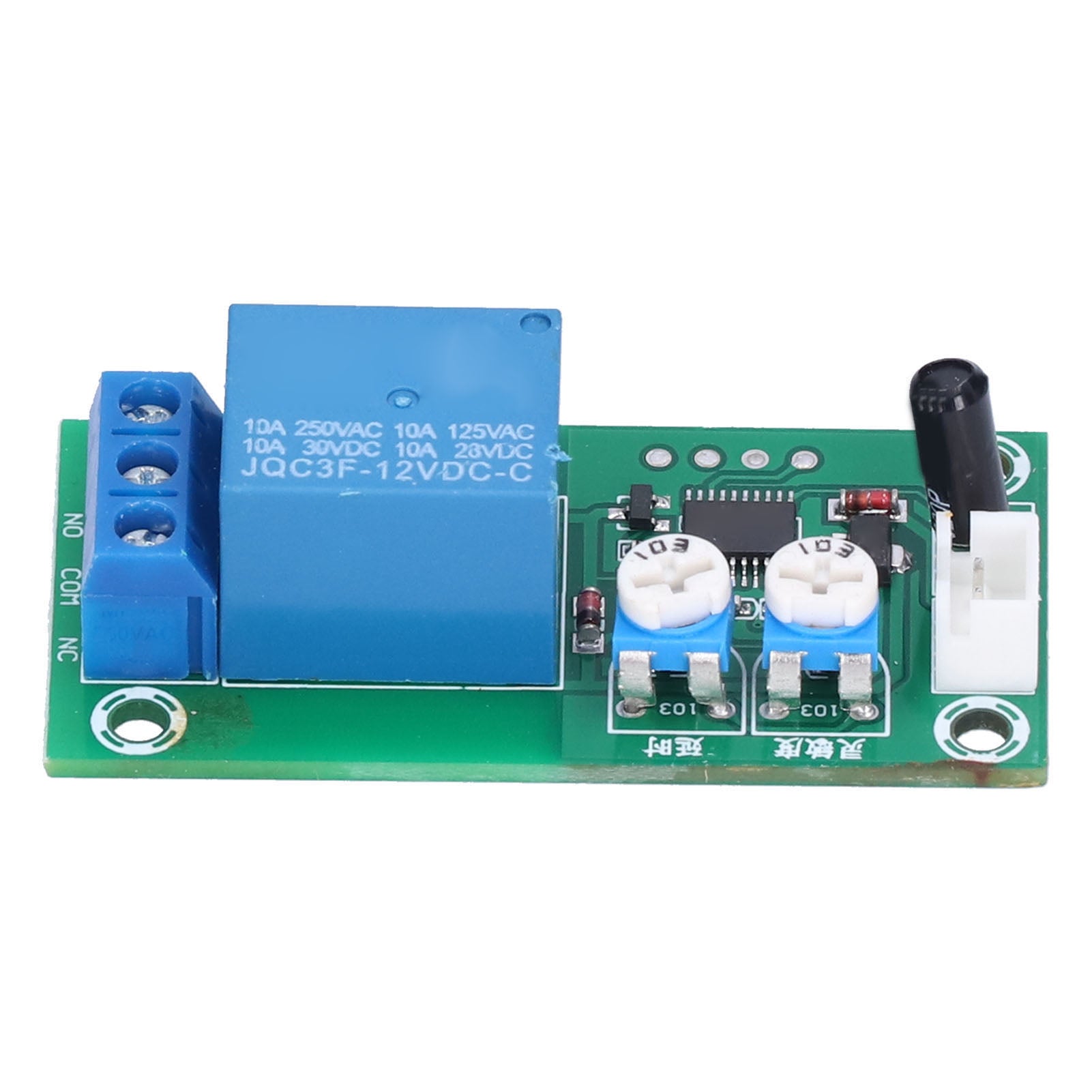 Vibration Module DC 12V Sensitivity Time Delay Adjustable Relay Switch Alarm Sensor Module