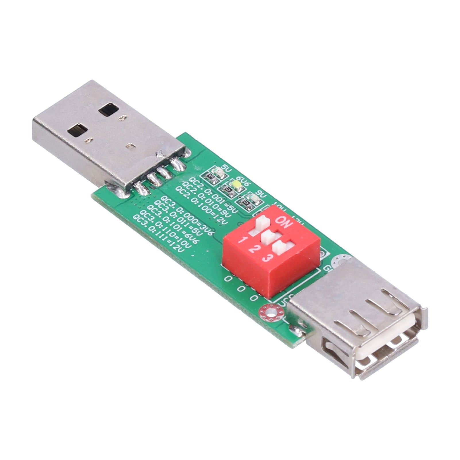 Test Board QC2.0 / QC3.0 Fast Charge Adapter Mobile Power Detection Module with Dial Switch