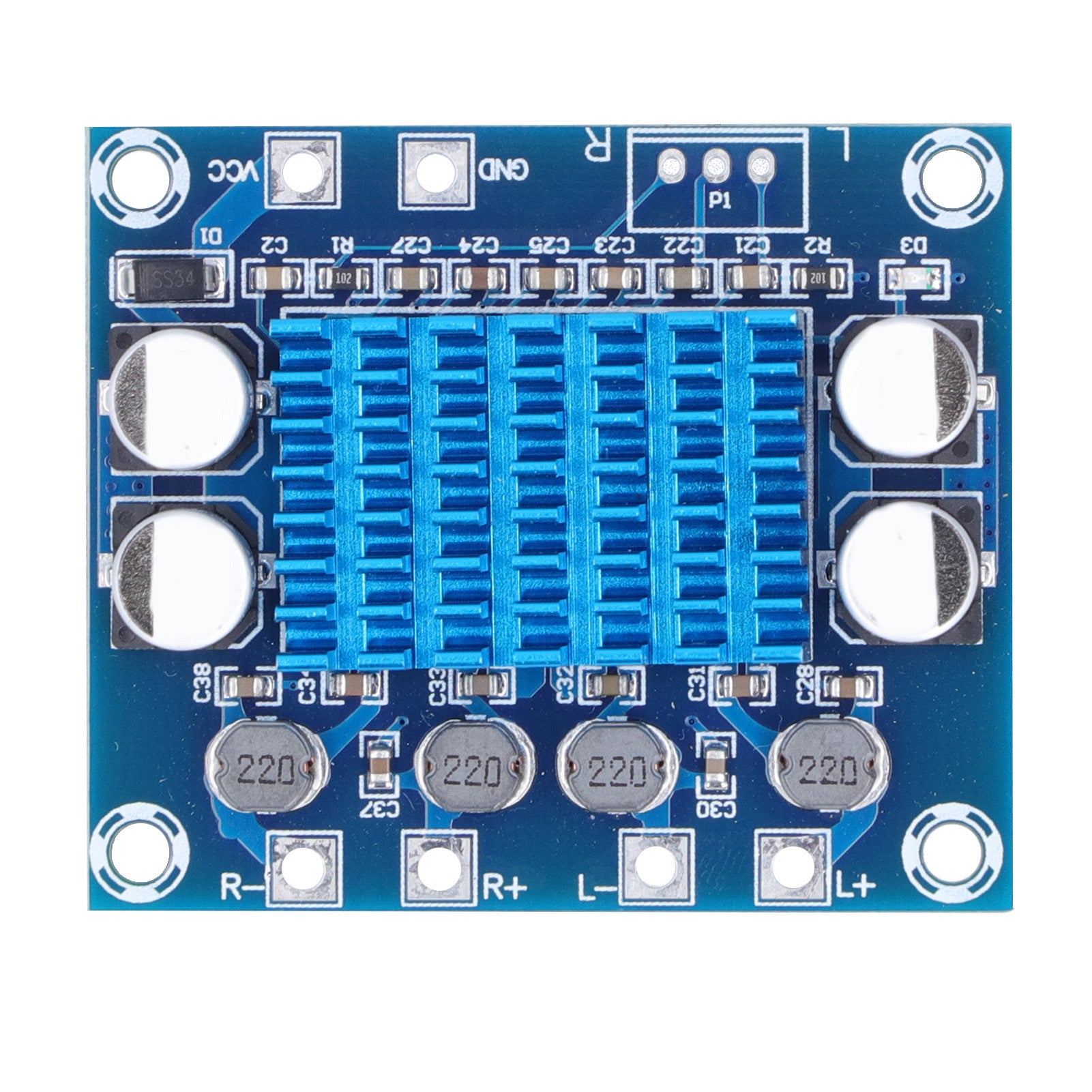 Digital Amplifier Board Digital Dual Channel Audio Power Amplifier Board 30W DC8‑26V