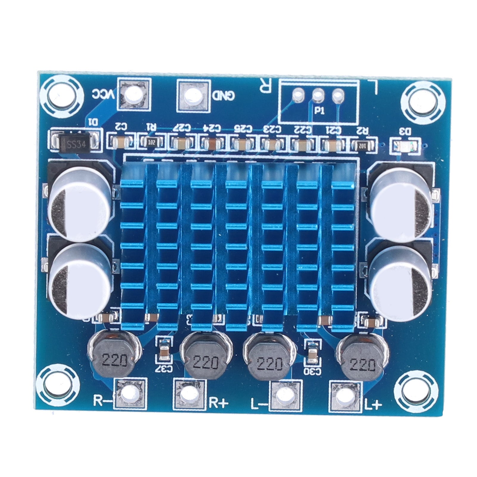 Digital Amplifier Board Digital Dual Channel Audio Power Amplifier Board 30W DC8‑26V