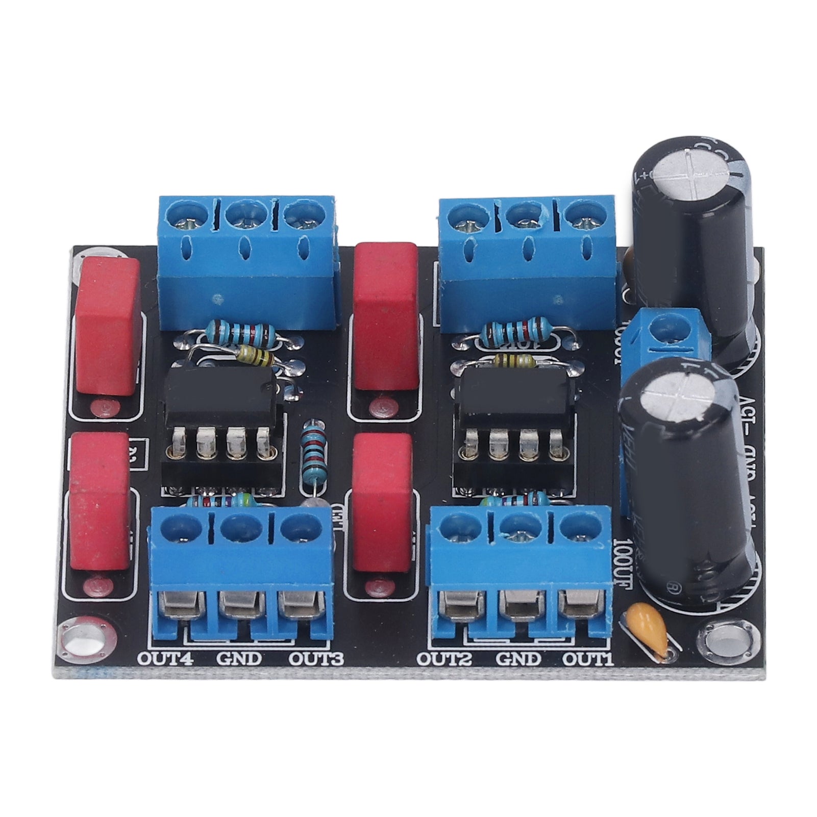 Chip Driver Board 2 Power Supply 4 Channel Pre Amplifier Module NE5532 5W DC12V‑15V