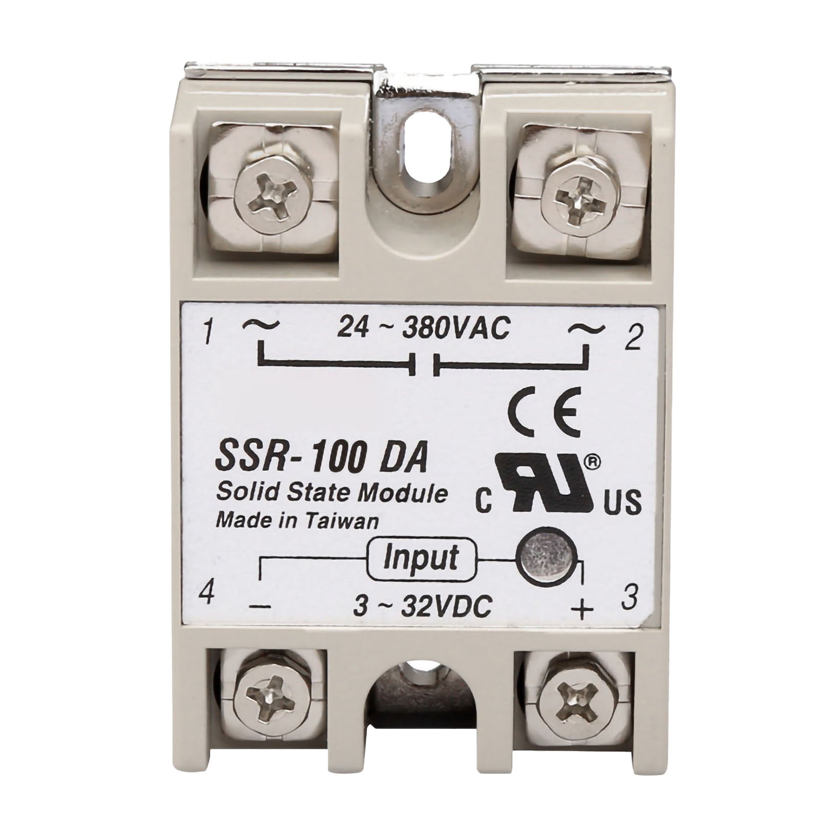 Single Phase Solid State Relay Low Noise No Spark Relay Module for Power Control Application SSR 100DA