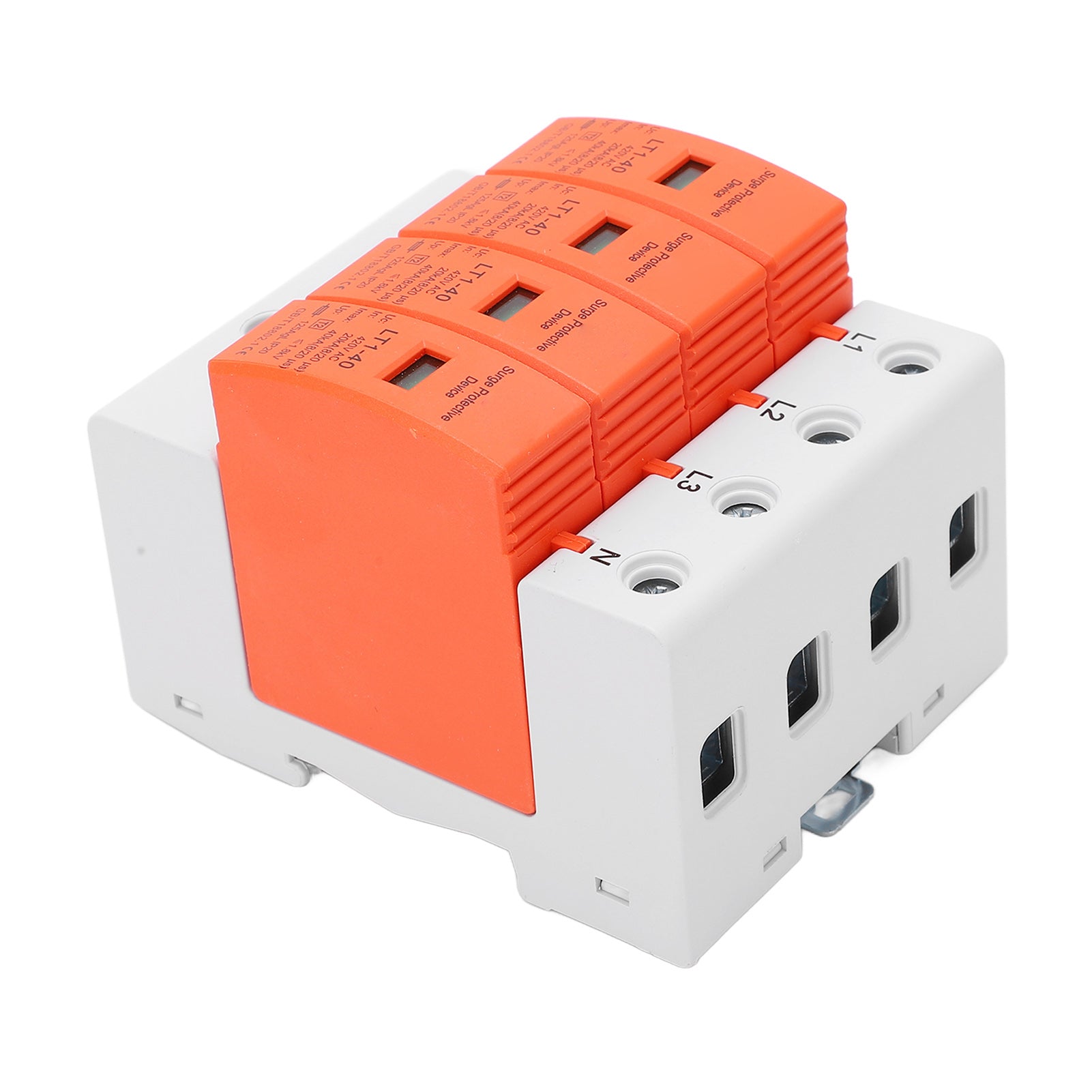 AC Surge Protector Quick Response 36mm Rail Installation 4P Surge Protective Device 20‑40KA 420V