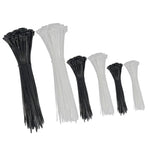 600Pcs Nylon Cable Ties Self Locking Binding Harness PA66 Electrical Auxiliary Materials 15 20 30cm