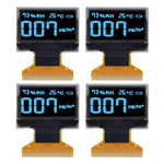 4Pcs 0.96in Organic Light Emitting Diode LCD Display 30PIN 128x64 Resolution Clear Displaying Screen Blue Displaying