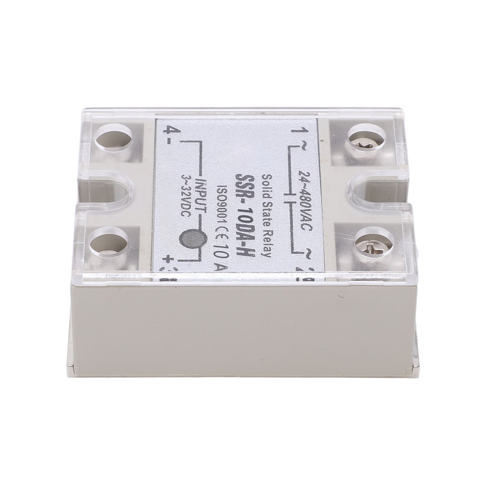 10A Single Phase Solid State Relay SSR Relay Module for Control System 3‑32VDC 24‑480VAC