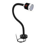 Round Magnetic Base Gooseneck Light Industrial LED CNC Machine Tool Lathe Work Lamp AC220V 3W