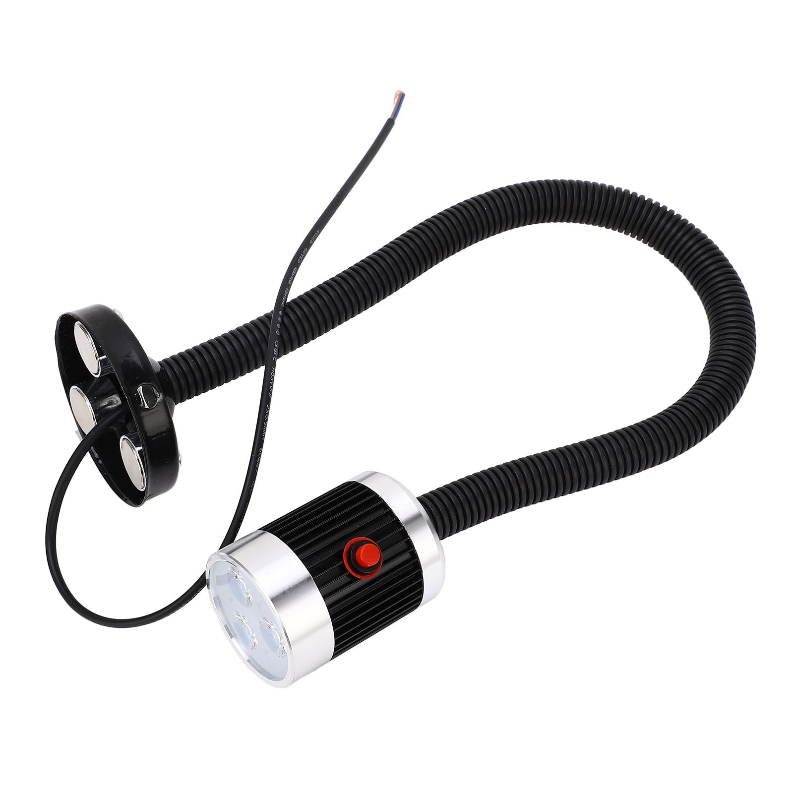 Round Magnetic Base Gooseneck Light Industrial LED CNC Machine Tool Lathe Work Lamp AC220V 3W