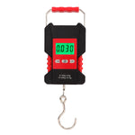 Digital Hanging Scale Waterproof Panel Stainless Steel Portable Fishing Scale with S Shape Hook 0-50kg