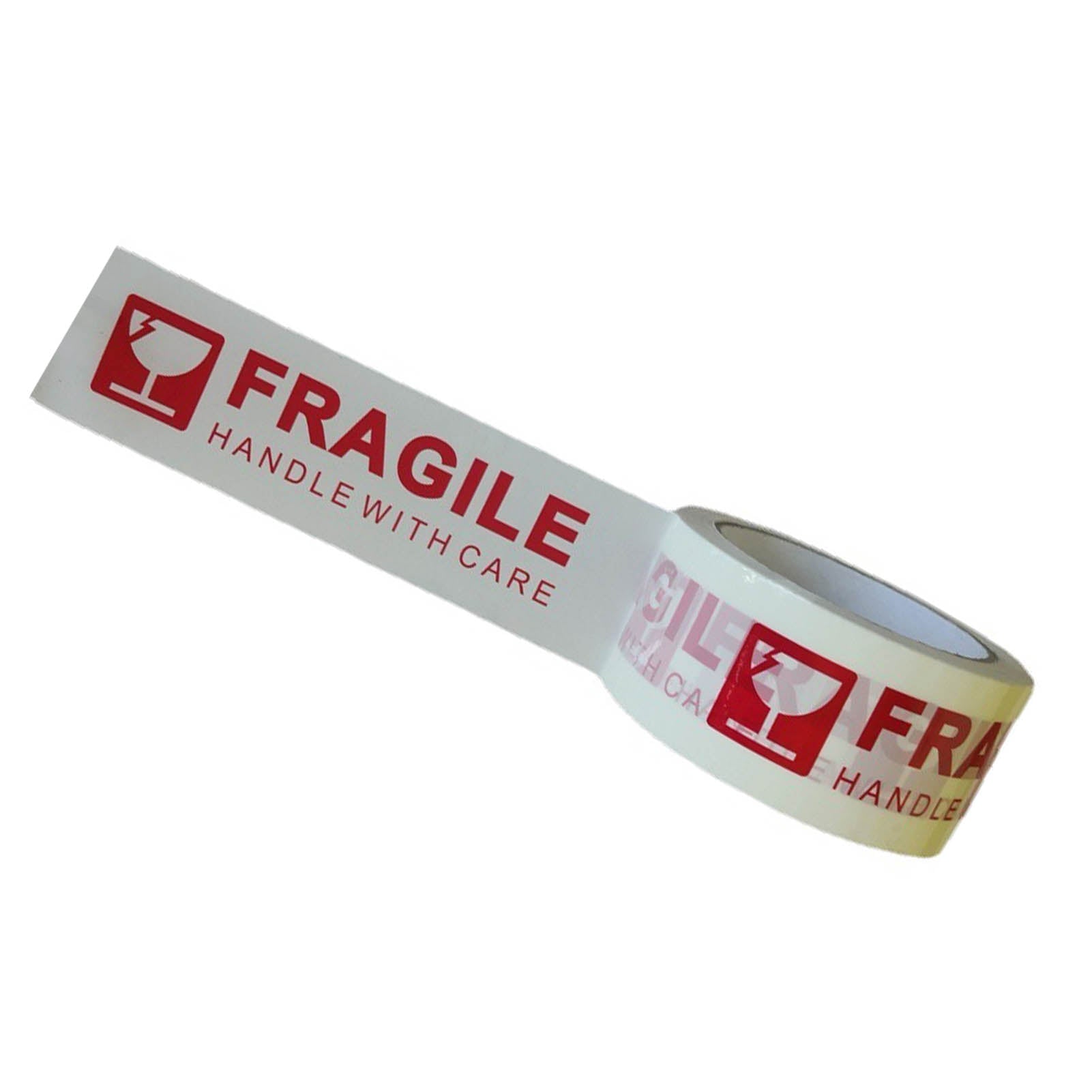 3Pcs Fragile Adhesive Label Warning Tape Strong Viscosity Clear Printing for Packing Sealing 48mmx100meter
