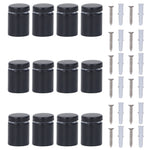 12 Sets Advertising Nail Stainless Steel Standoff Screws Mirror Glass Holder Mounts Tools