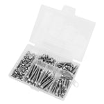 200Pcs Hex Socket Head Cap Screws Nuts Assortment Kit M4 304 Stainless Steel Set