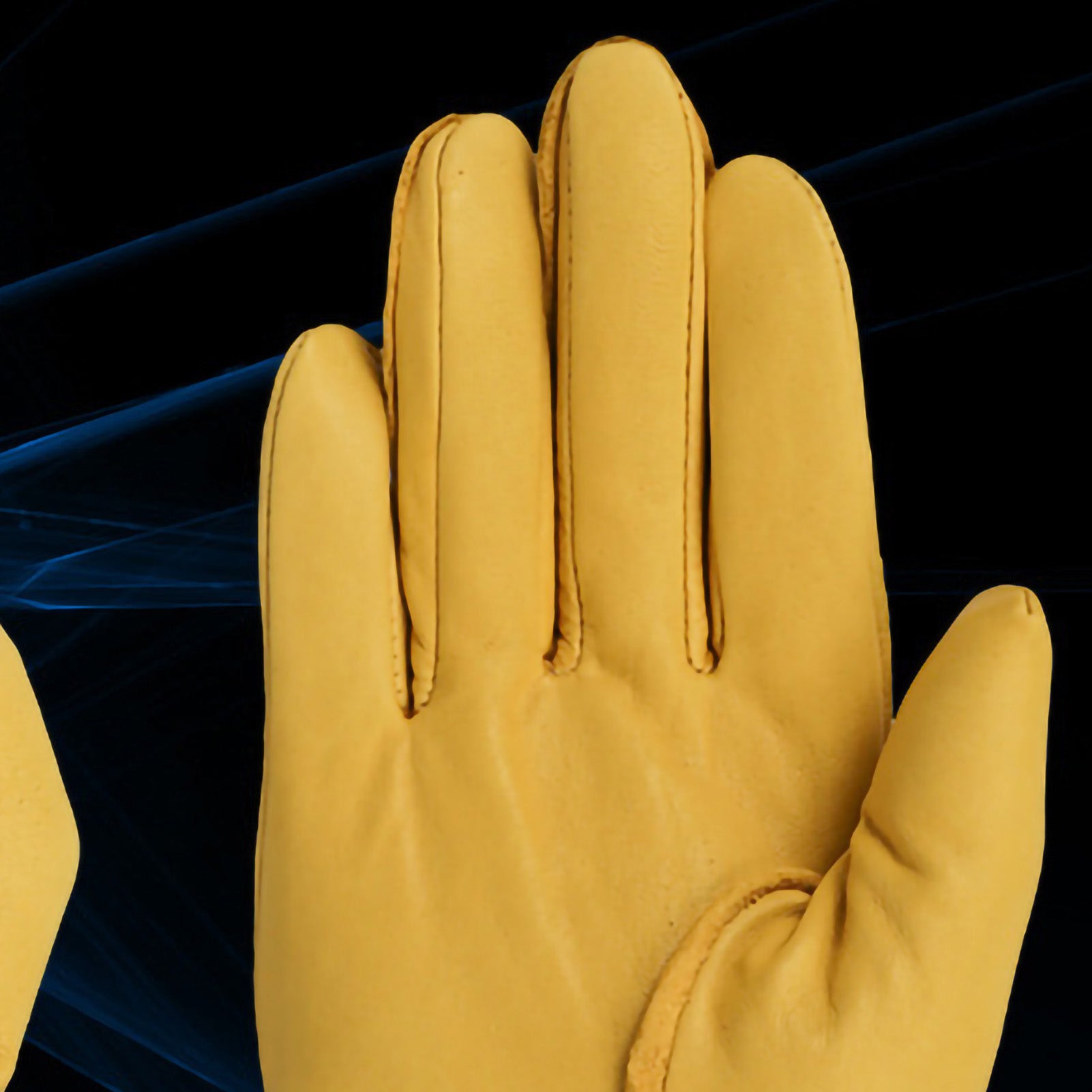 Leather Working Gloves Labor Protection Wear Resistant Garden Daily Work Protective Tool XXL Yellow