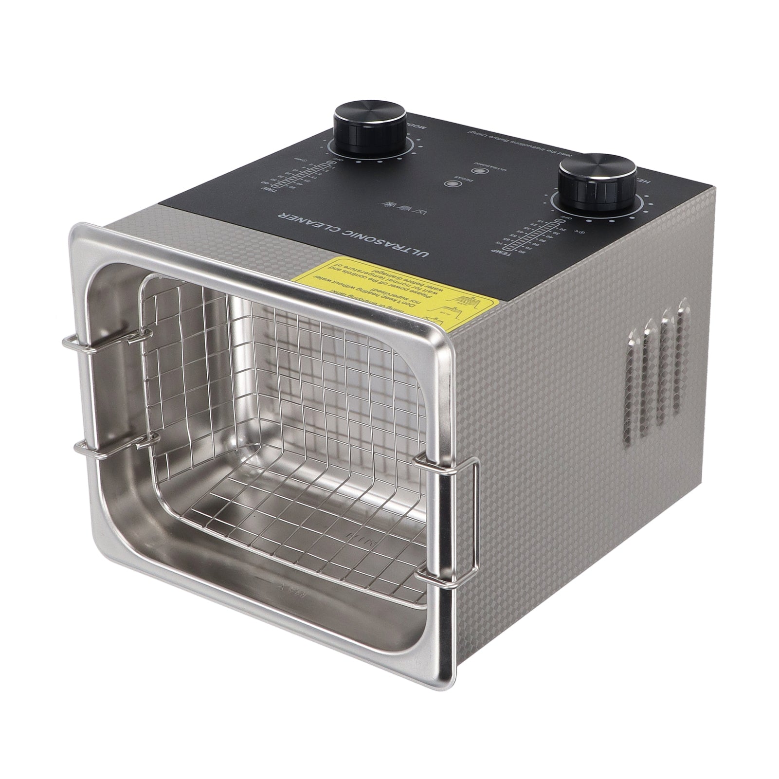 Ultrasonic Cleaner 2L Dual Mode Portable Stainless Steel 40kHz Ultra Sonic Jewelry Cleaner for Glass EU Plug AC220V