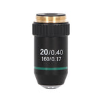 Achromatic Objective Brass Chrome Plated 20X Microscope Objective Lens Interface 20.2mm
