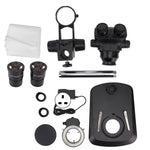 Black Binocular Stereo Microscope Set with Light Source Eyepiece 10X Binocular Microscope Kit 100‑240V UK Plug