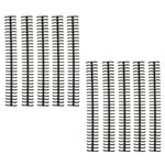10Pcs Binding Spines Spirals Coils Combs 30 Holes Plastic Strip for Loose Leaf 1/2in Diameter Black