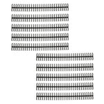 10Pcs Binding Spines Spirals Coils Combs 30 Holes Plastic Strip for Loose Leaf 1/2in Diameter Black