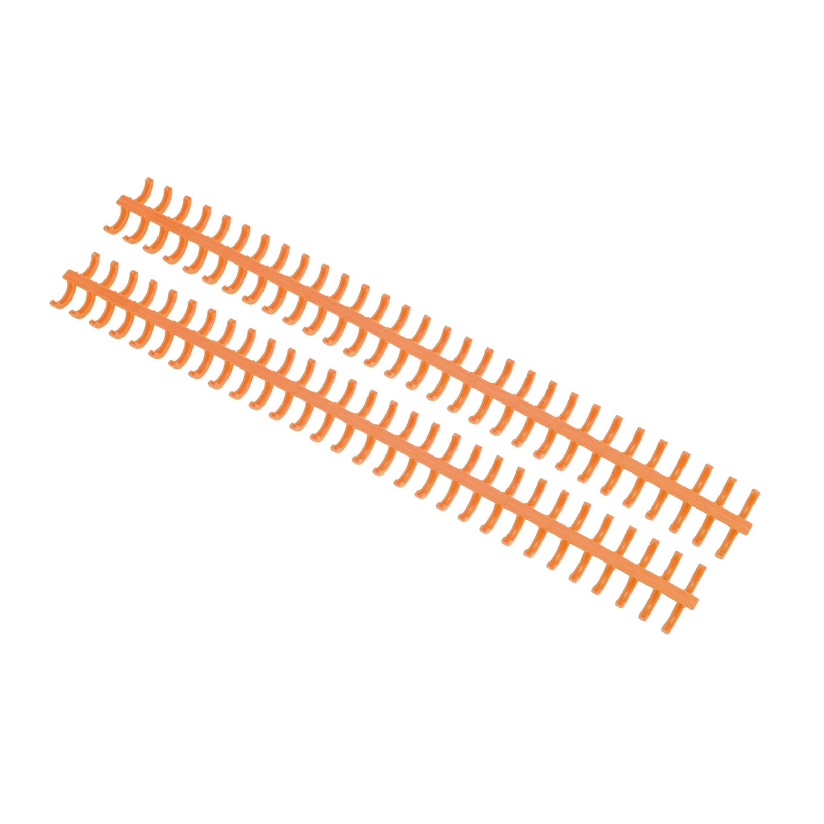 10 Pcs Loose Leaf Binding Spine 30 Hole Cuttable Wear Resistant PP Plastic 10mm Binding Comb for Student Office Orange