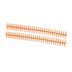 10 Pcs Loose Leaf Binding Spine 30 Hole Cuttable Wear Resistant PP Plastic 10mm Binding Comb for Student Office Orange
