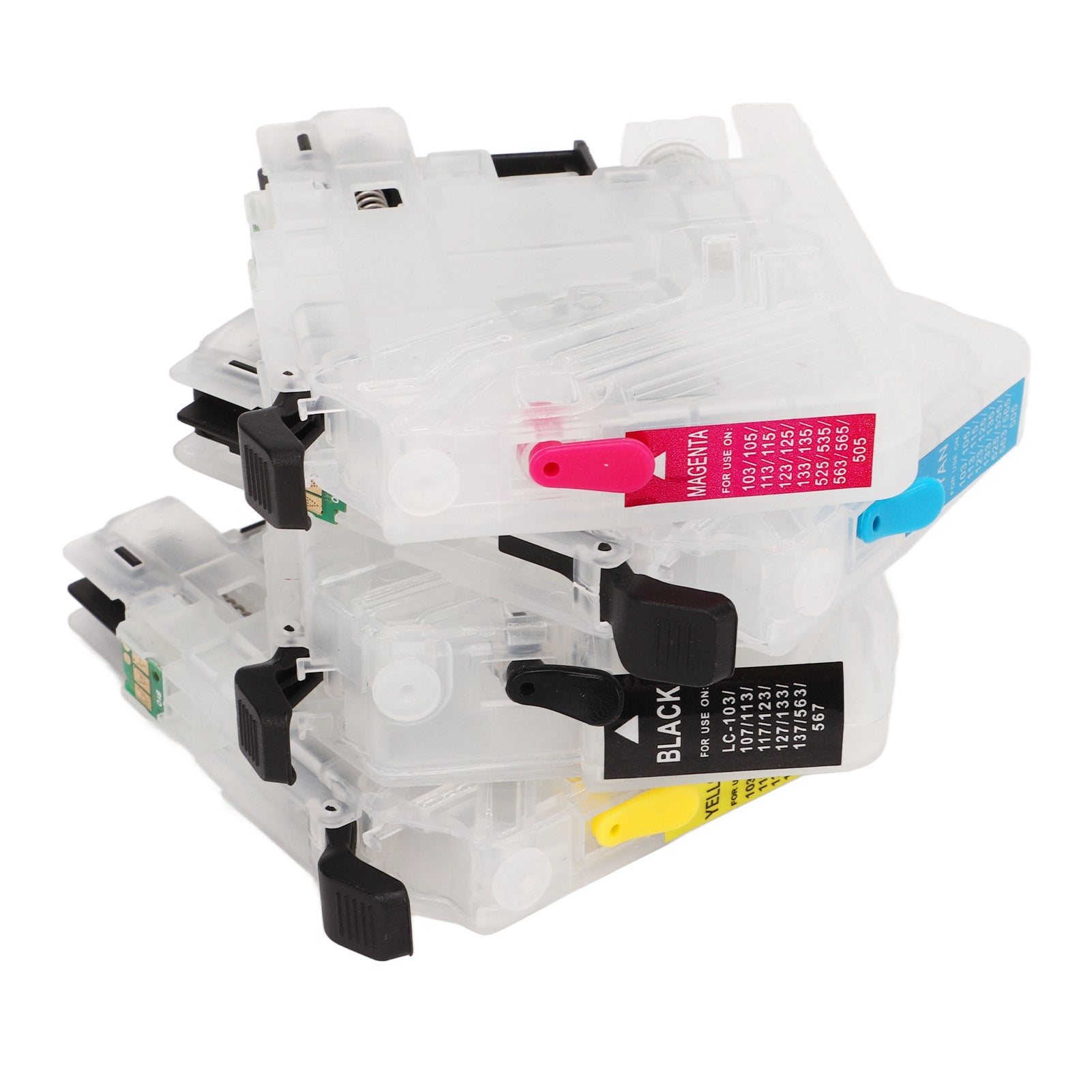 Ink Cartridges Compatible Refill Replacement With Permanent Chip 4 Colors for Inkjet Printer LC663