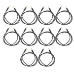 10 Set Banana Plug Test Leads Male to Male Gold Nickel Plated Brass Welding J.70003 4mm Black