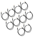 10 Set Banana Plug Test Leads Male to Male Gold Nickel Plated Brass Welding J.70003 4mm Black