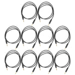 10 Set Banana Plug Test Leads Male to Male Gold Nickel Plated Brass Welding J.70003 4mm Black