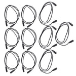 10 Sets 4mm Female to Female Banana Socket Test Lead 0.75mm² Extension Testing Cables J.70029 Black