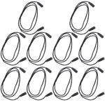 10 Sets 4mm Female to Female Banana Socket Test Lead 0.75mm² Extension Testing Cables J.70029 Black