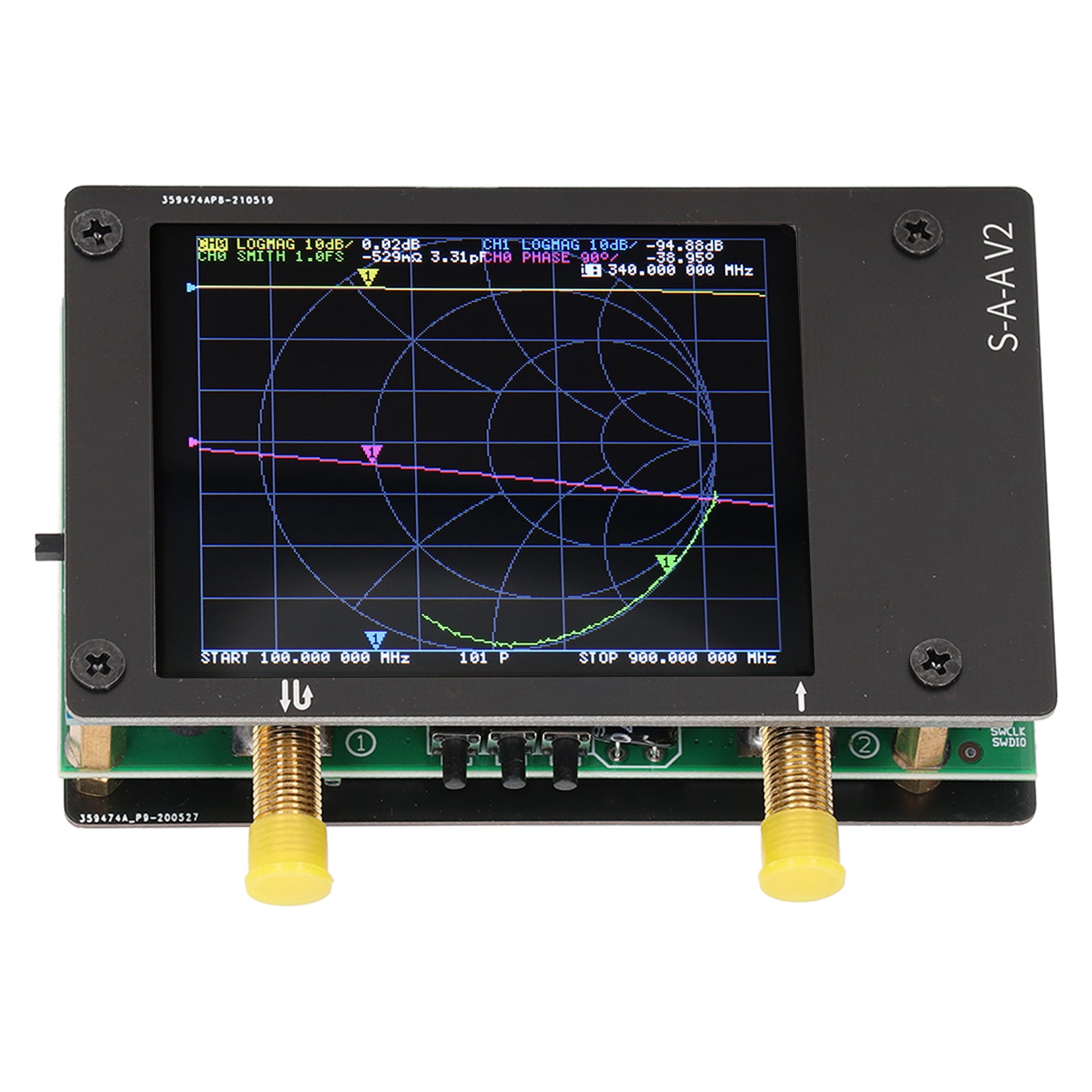Vector Network Analyzer HF VHF UHF Shortwave Antenna Analyzer Kit 50kHz‑3GHz Built in Battery