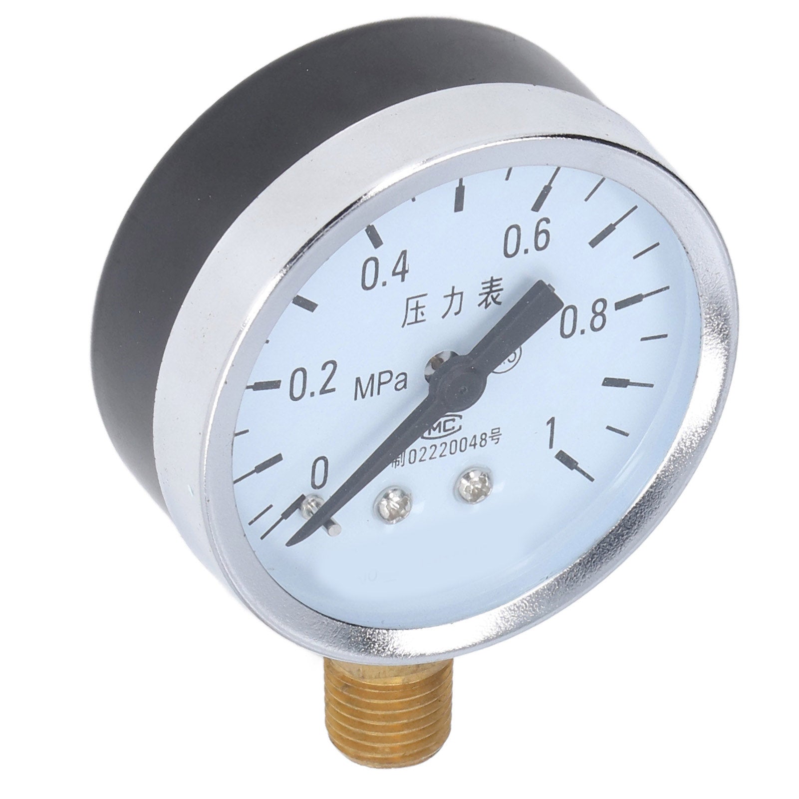 1/4 NPT Pressure Gauge High Accuracy Clear Dial Iorn Case Tap Water Pressure Gauge for Petroleum Chemical