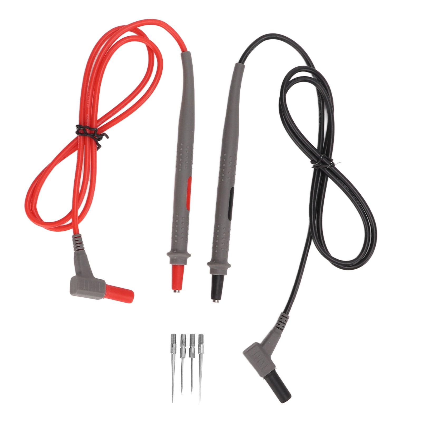Multimeter Test Leads Kit Ultra Fine 2 Layer Silicone Soft Cable Wire Electrical Testing Probes