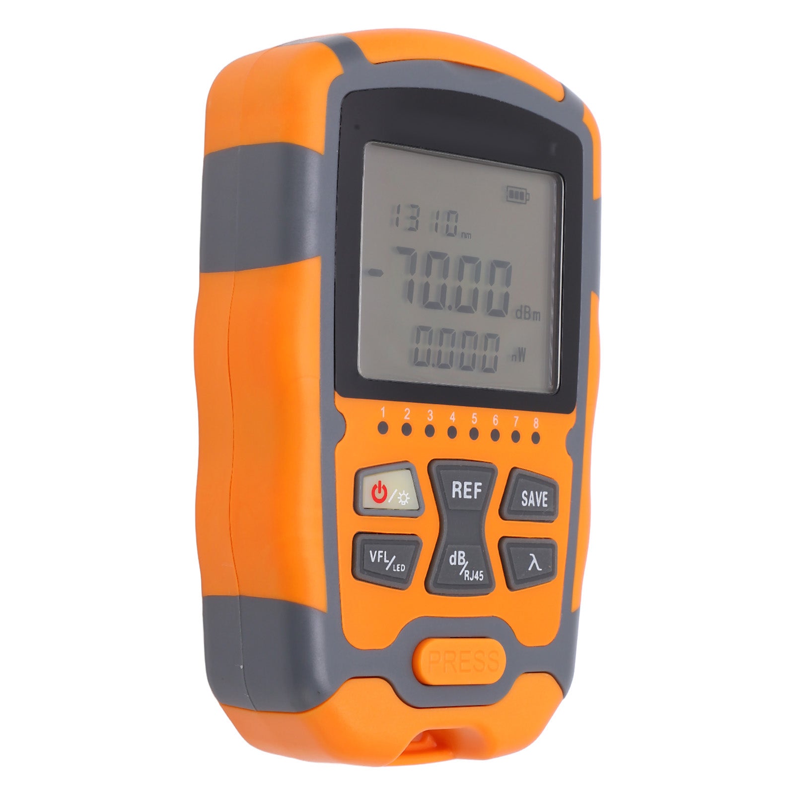 Handheld Optical Power Meter Multifunctional Optical Fiber Cable Tester with LED Light 50MW