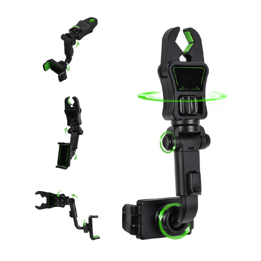 Vehicle Rearview Mirror Mobile Phone Holder Mount Universal Smartphone Adjustable Telescopic Mobile Phone Bracket