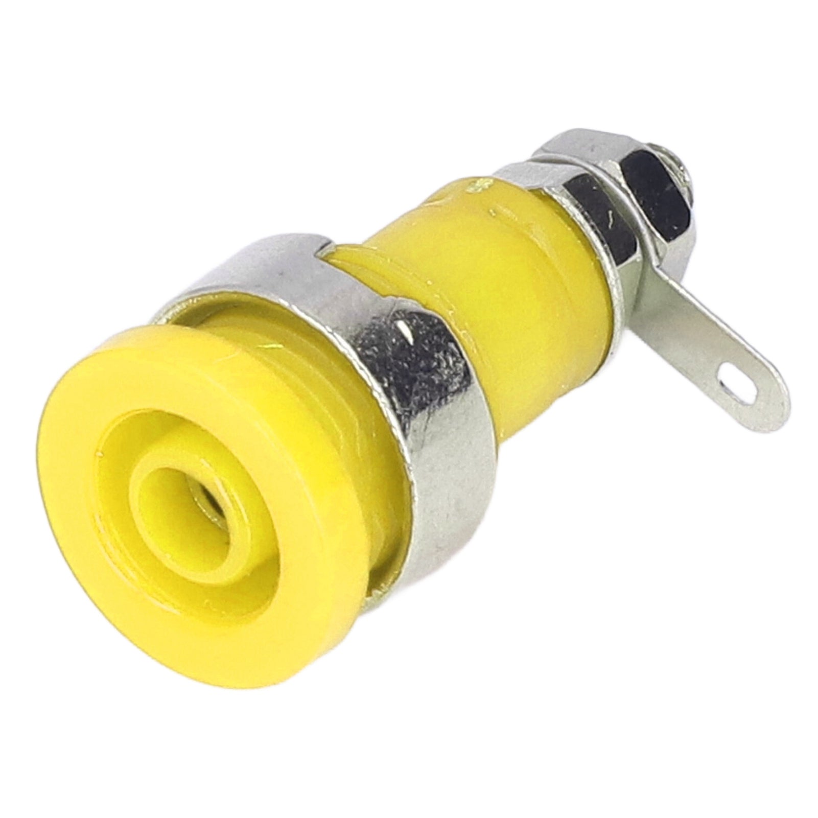50Pcs Banana Socket 4mm Good Performance Durable Material Widely Used Electrical Test AccessoriesYellow