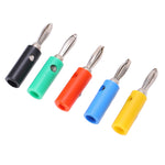 10 Sets 4mm Banana Connector Professional Nickel Plated Brass Banana Plug for Electronic Instrument