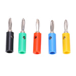 10 Sets 4mm Banana Connector Professional Nickel Plated Brass Banana Plug for Electronic Instrument