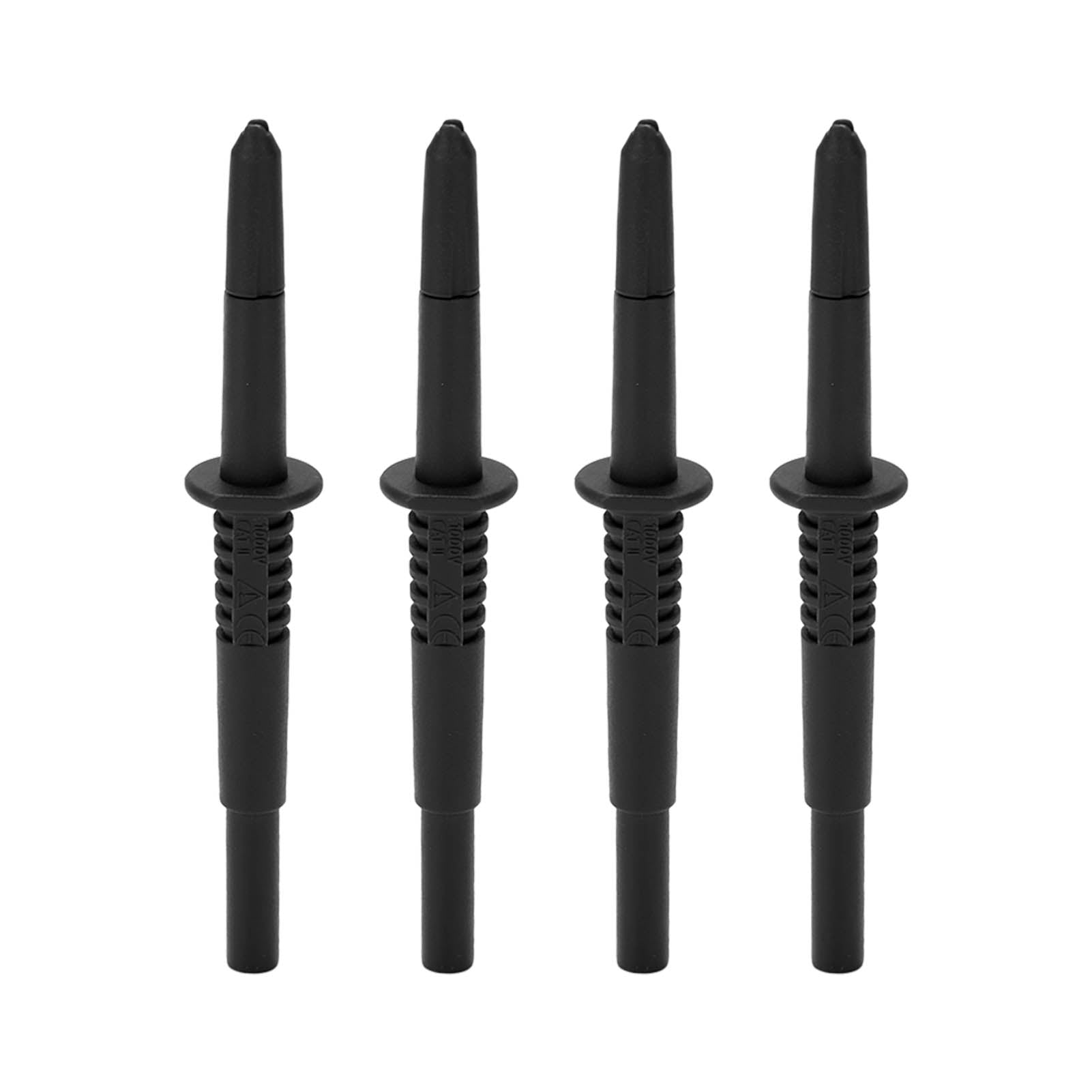 4Pcs Probe Pin 4mm Banana Socket Insulation Wire Piercing Probes for Electrical TestingBlack