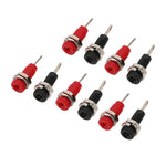 J.40003 2mm Banana Jack Socket Adapter Panel Mount Binding Post with Inner Spring Sheet Black and Red