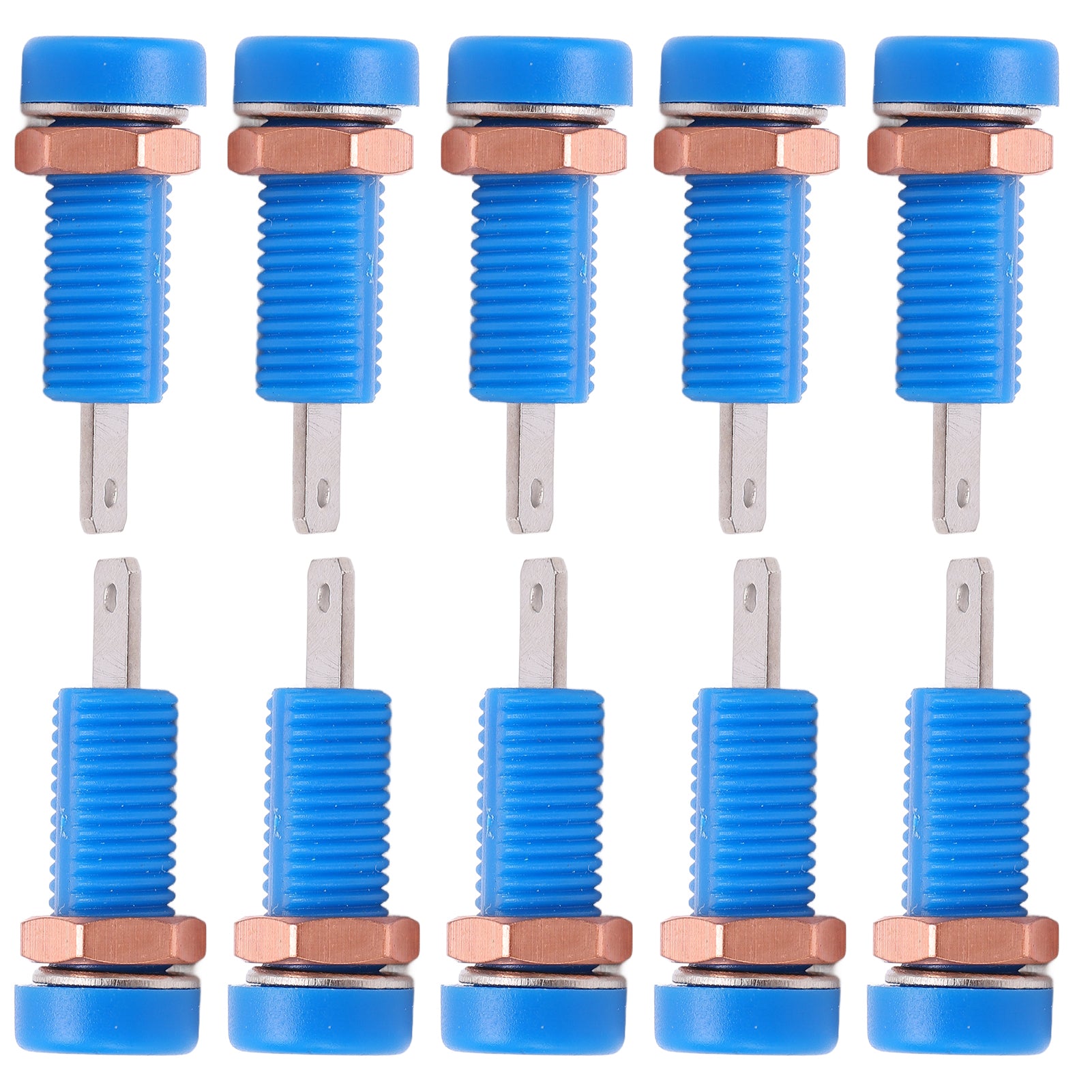 10pcs 4mm Banana Jack Socket Mount Binding Post Connector Adapter Panel for Electronic InstrumentBlue