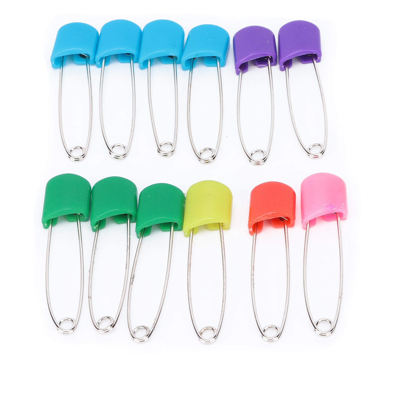 Assorted Color Diaper Pins Safety Locking Cloth Diaper Nappy Sewing Knitting Fabric Pins (Random Color)12pcs 3#