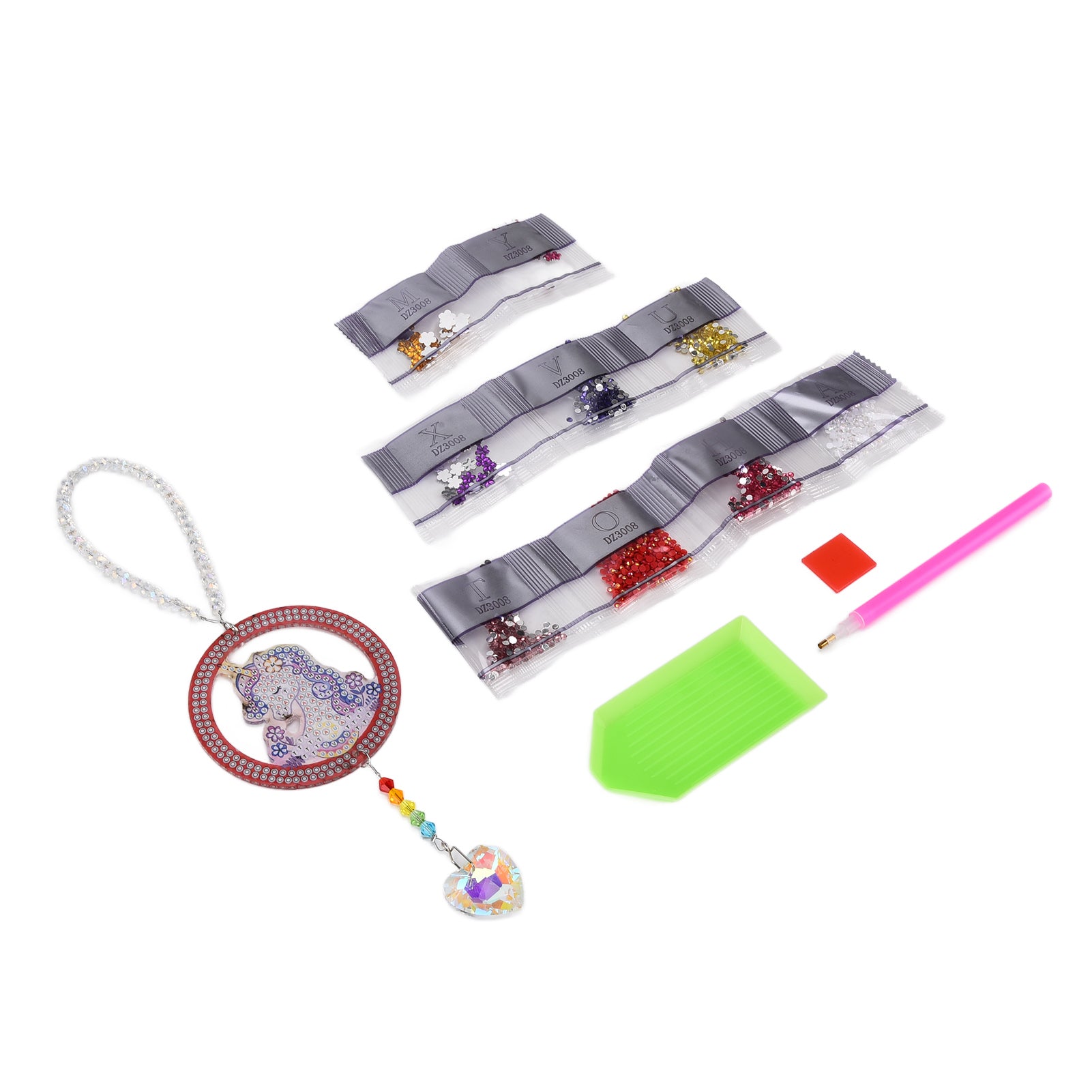 Crystal Pendant Rhinestone Painting Licorne Exquisite Simple Design Crystal Hanging Ornament