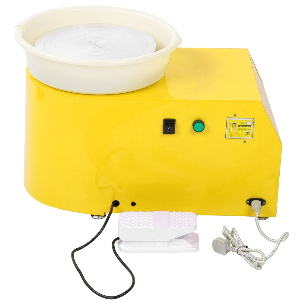 Household Pottery Forming Machine Variable Speed Children Ceramic Device DIY Clay Tool 250WYellow US Plug 110V