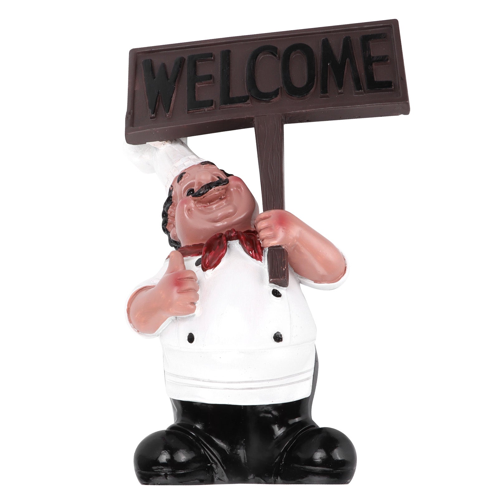 Chef Sculpture Mini Cute Chef Welcome Figurines Ornament for Kitchen Decorations Housewarming Gifts