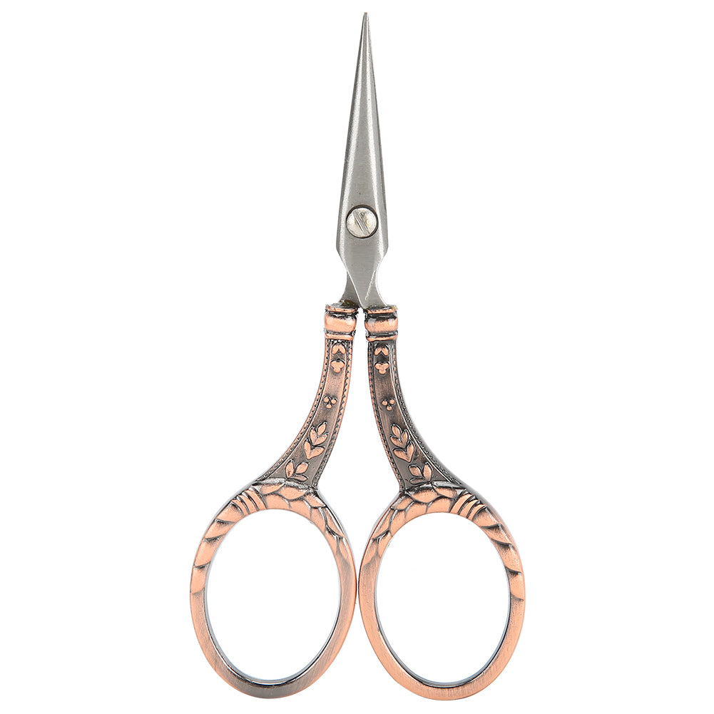 Stainless Steel Scissor Wheat Ear Retro Style Paper Cut Household Needlework Tools(Copper )