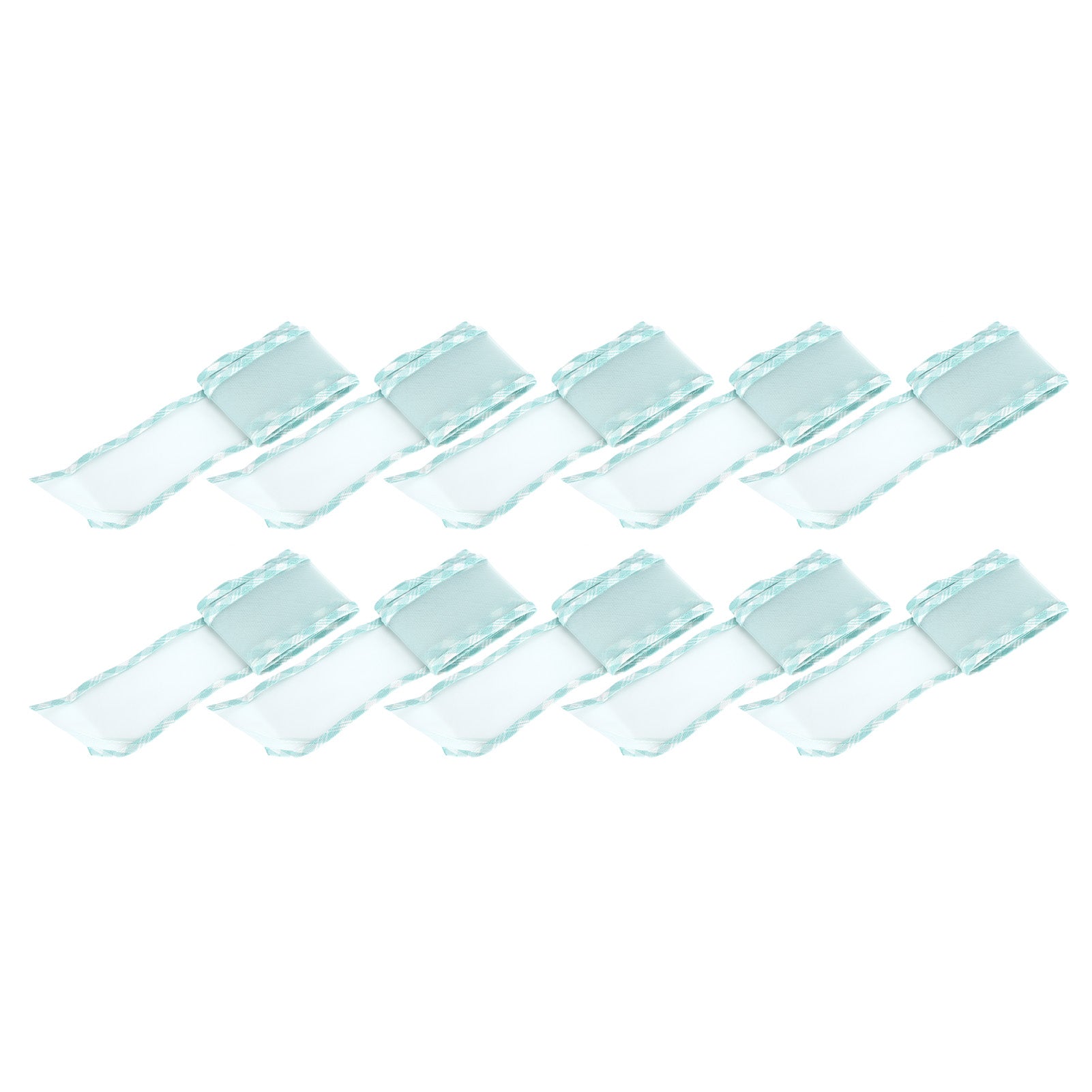 10 Yards Edge Ribbon Polyester Tullle for Clothing Accessories DIY Headdress Hair 2.6in(Cyan C4 )