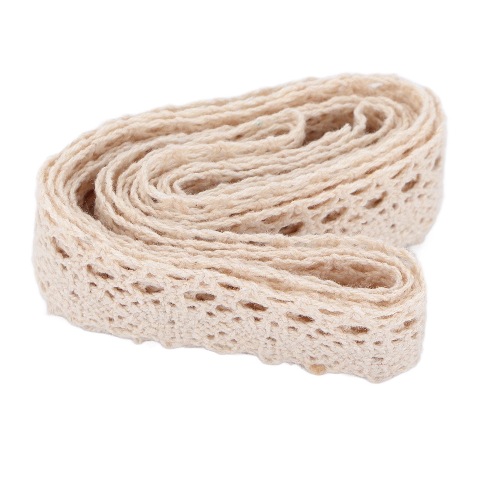 Lace Ribbon DIY Cotton Net 1.5cm Width 20 Yards Exquisite Lace Trim for Curtain Clothes Tablecloth Gift DecorationBeige