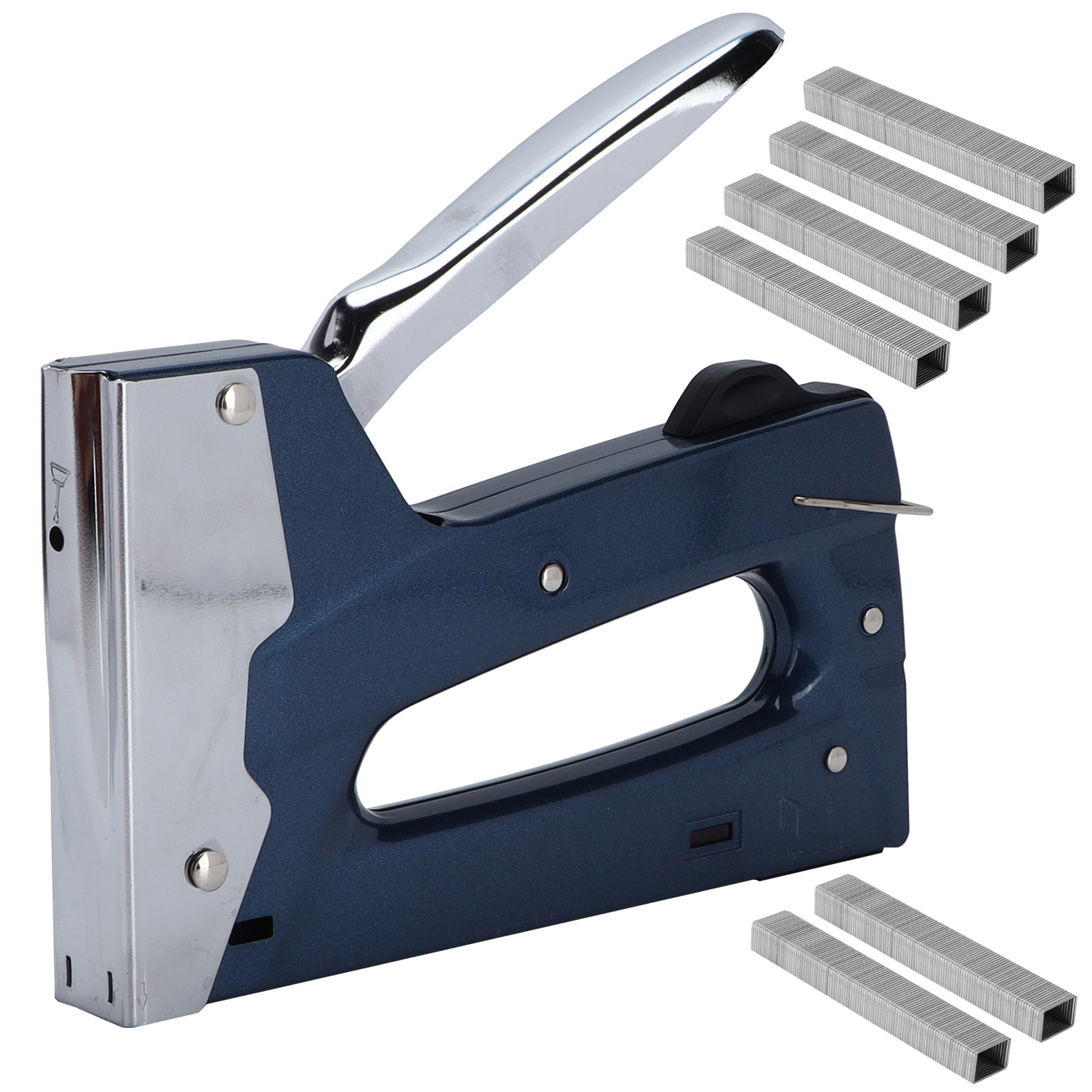 Staple Gun Heavy Light Duty LaborSaving Practical Safe Nail Gun with 1000 Pcs Staple for Carpentry