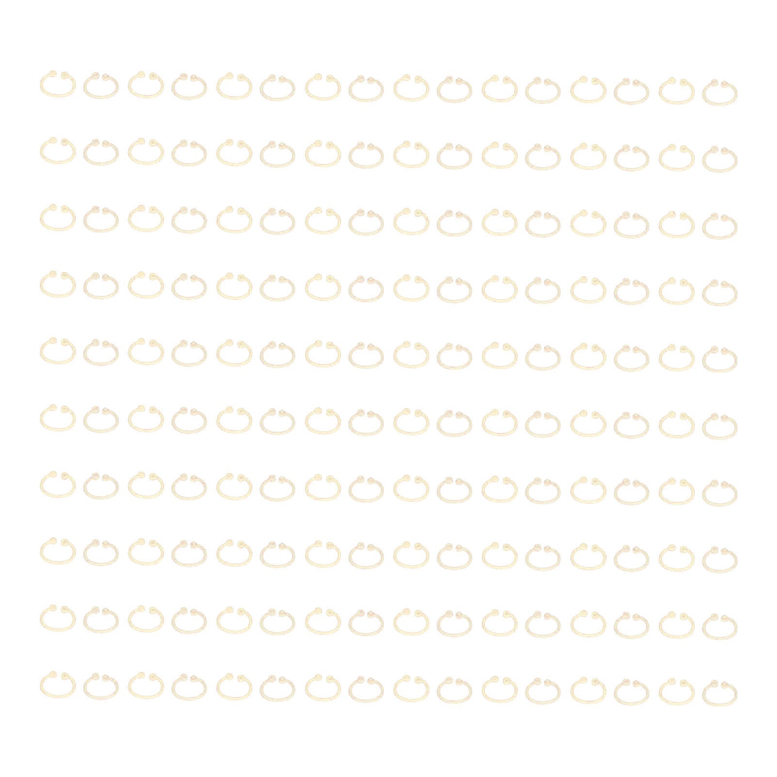 160Pcs Binder Rings PE Material Durable Easy Operation Wide Application Book Rings for Keys DocumentHYH‑15 (Yellow)